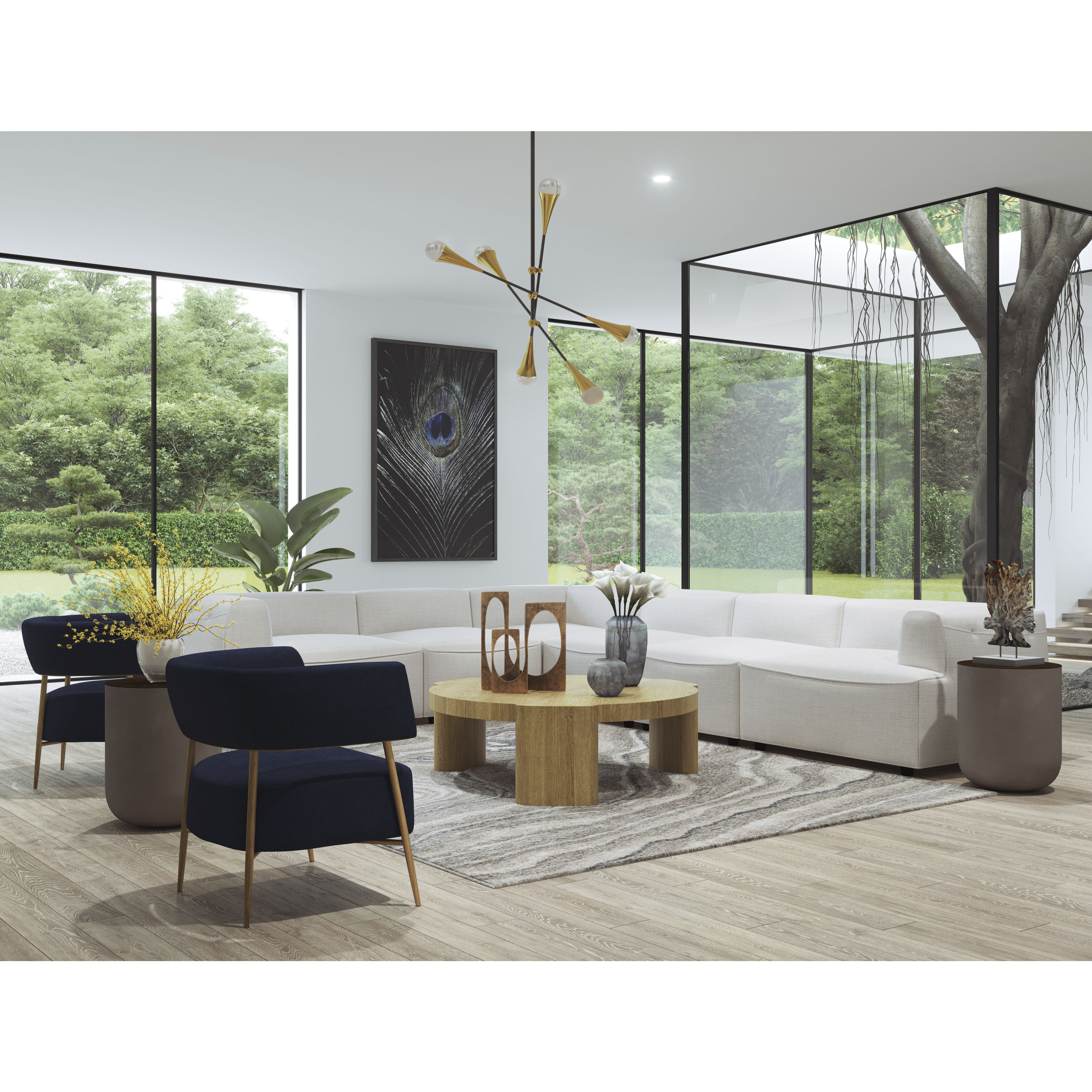 Maestro Danny Navy Lounge Chair